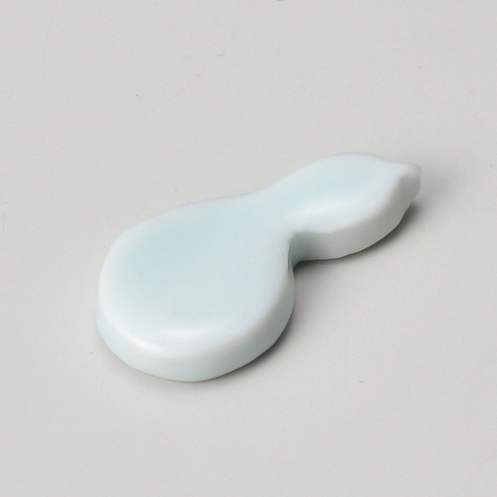 青白磁ひょうたん箸置 約4.4cm 青系 和食器 箸置 日本製 業務用 29-280-449-ka