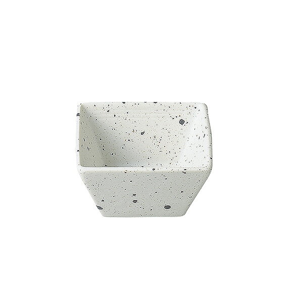Mino Ware - 白斑点 三本線 11cm角小鉢 約10.6cm 白系 和食器 小鉢 日本製 美濃焼 業務用 29-396-039-wa