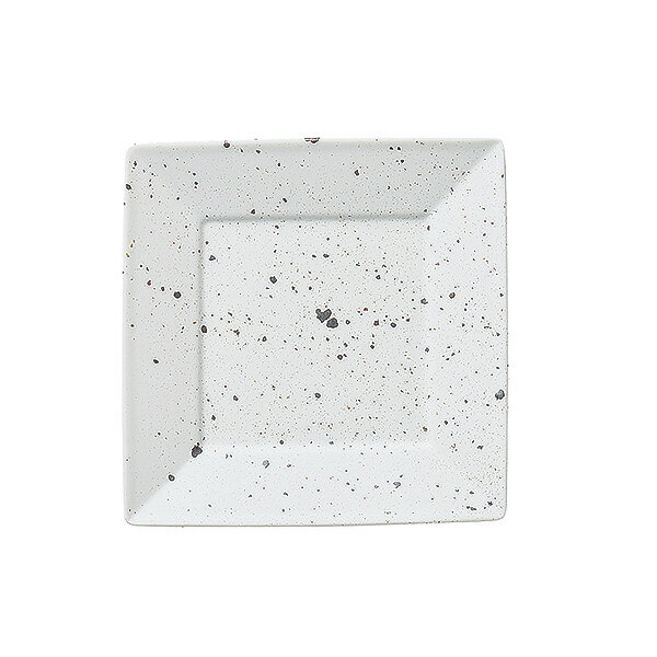 白斑点 スクエア 16cm銘々皿 約16.2cm 白系 和食器 角中皿 日本製 美濃焼 業務用 四角皿 28-420-098-wa
