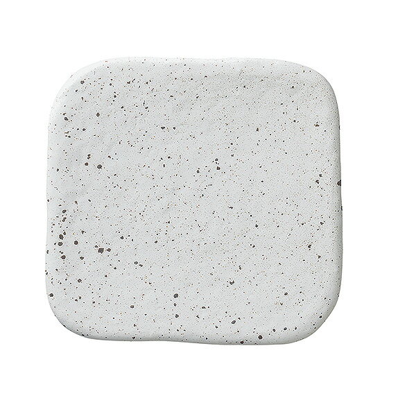 白斑点 パレット 25cm角盛皿 約25cm 白系 和食器 角大皿 フラットプレート 日本製 美濃焼 業務用 四角皿 28-420-178-wa