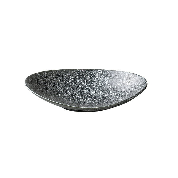 樂天商城 - 鉄ペーパー オーバルディッシュ 小 約13.4cm 黒系 和食器 小皿 日本製 美濃焼 業務用 おしゃれ 黒い皿 29-397-049-wa