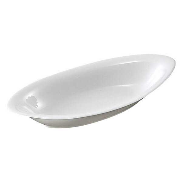 プレッツァ セロリ皿S 約25.6cm 白系 洋食器 変形ボール 日本製 美濃焼 業務用 白い皿 28-589-298-ya(3)