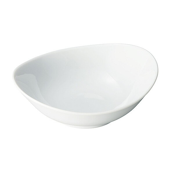 楕円鉢 オーバル 21cmボール 白 約20.6cm 白系 洋食器 丸型ボール 15cm～25cm 日本製 美濃焼 業務用 中鉢 ボウル 鉢 盛り鉢 煮物鉢 深皿 サラダボウル 28-584-198-ne