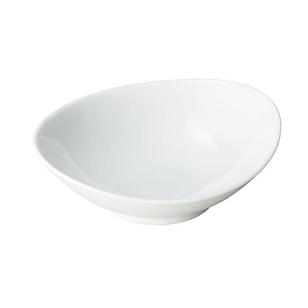 オーバル 17cmボール 白 約16.6cm 白系 洋食器 丸型ボール 15cm～25cm 日本製 美濃焼 業務用 中鉢 ボウル 鉢 盛り鉢 煮物鉢 深皿 サラダボウル 28-584-188-ne