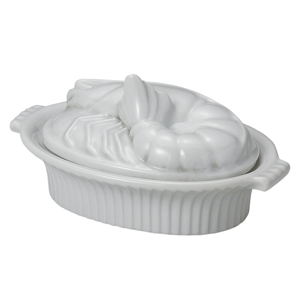 エビグラタン 約15.2cm 白系 洋食器 オーブンウェア グラタン 日本製 美濃焼 業務用 オーブンOK 白 白..