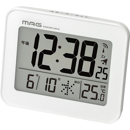 Alessi - MAG デジタル電波目覚まし時計ファルマン[代引不可]