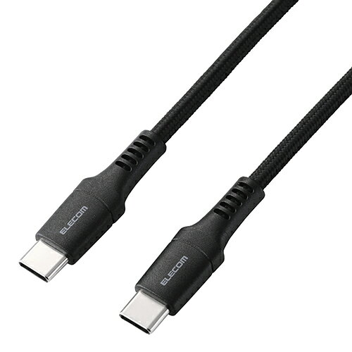 エレコム(ELECOM) MPA-CCPES10BK ブラック 240W PD EPR USB Type-C ケーブル 1m 高耐久ナイロン 断線に強い eMarker 480Mbps