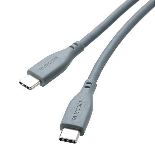 エレコム(ELECOM) MS-CC5PSS20GN オーシャングリーン USB-C ケーブル PD100W USB Type-C to Type-C 2m 急速充電 シリコン 柔らかく絡まりにくい