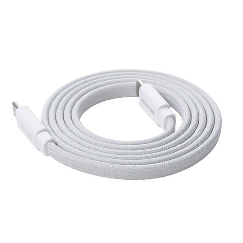 エレコム(ELECOM) MPA-CCTMGF10WH ホワイト USB-C ケーブル PD60W USB Type-C to C 1m 急速充電 薄型フラット ナイロンメッシュ マグネット 磁石