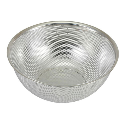 リバティーコーポレーション LD-389 Style Kitchenware ステンレス製 パンチングザル 24cm 足付