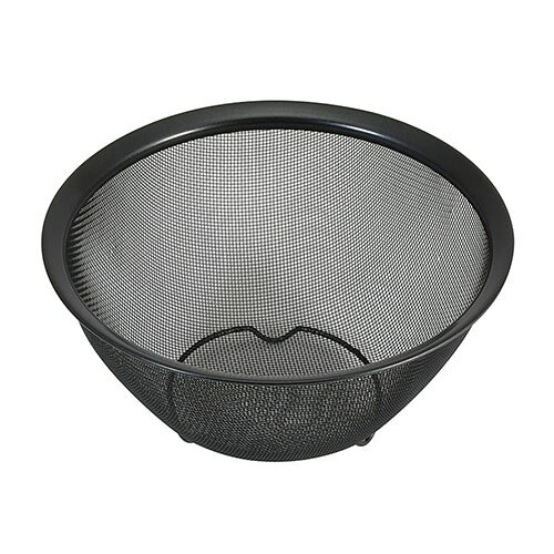 Rakuten - リバティーコーポレーション LD-448 ブラック Style Kitchenware シリコーン加工 ステンレス製 ボウル型ザル 18cm 足付