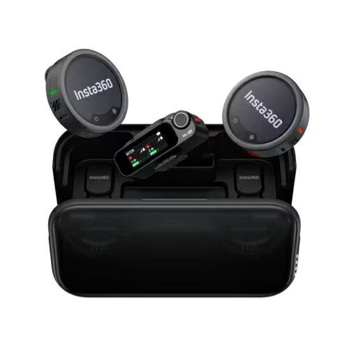 Insta360 Insta360 Mic Pro 2TX+1RX 送信機2台+受信機1台 MCA10-MICPRO01 カスタマイズできるE-Inkディスプレイ搭載のワイヤレスマイク