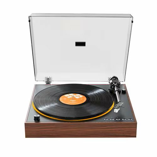 FiiO(フィーオ) FIO-TT11-BR ブラウン フルオートマチックBluetooth対応アナログレコードプレーヤー NE5532オペアンプ 高出力フォノイコライザー
