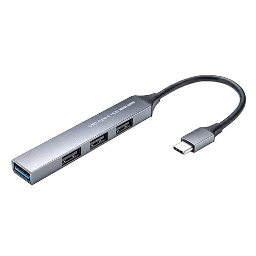 サンワサプライ USB-5TC26GM USB Type-C 4ポート コンボ 超スリムハブ