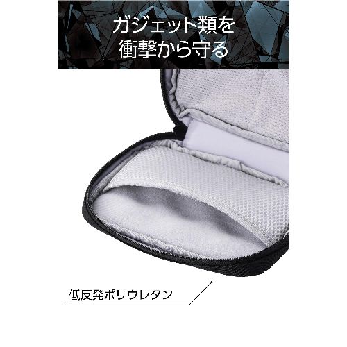 エレコム(ELECOM) ZSB-GP01PMBK(ブラック) ガジェットポーチ バッグインバッグ 小型 軽量 撥水 小物収納 衝撃吸収 スリム設計 ZEROSHOCK tokka-com-10953629 特価COM サンプル画像3