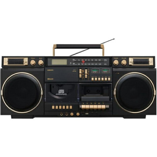 【長期保証付】ORION SCR-B9 ブラック Bluetooth搭載CDステレオラジオカセット レトロ USB SD MP3 FM/AM SCRB9