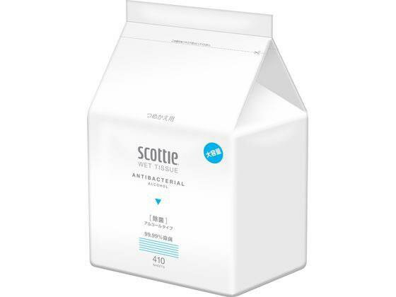 クレシア スコッティ ウェットティシュー 除菌アルコール 大容量 詰替 410枚