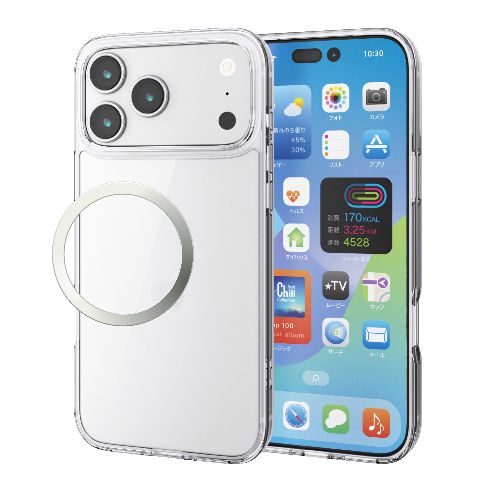 Rakuten - エレコム(ELECOM) PM-A25DHVCG1CR クリア iPhone17 Pro Max ケース ハイブリッド 衝撃吸収 磁気吸着対応メタルステッカー付 背面ガラス
