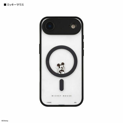 グルマンディーズ(gourmandis) DNG-301MK ミッキーマウス ディズニーキャラクター ／ IIIIfit プランプフレーム iPhone Air MagSafe 対応 ケース