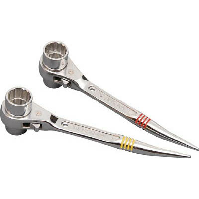 Socket Wrench - スーパーツール SSR1719H 総ミガキ曲りしの付両口ラチェットレンチ ミニショートタイプ