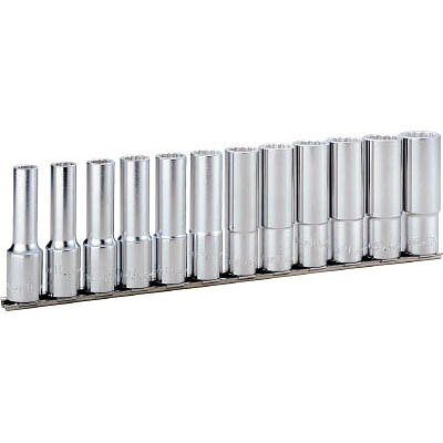 Rakuten - TONE トネ HDL412 ディープソケットセット 12角・ホルダー付 12pcs HDL412