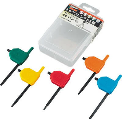 トラスコ中山 TTW-5S ヘックスローブレンチセット 5本組 旗型レンチ