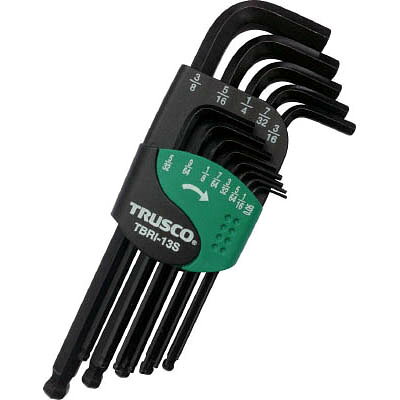 Rakuten - トラスコ中山 TBRI-13S ボールポイント六角棒レンチセット 13本組 インチタイプ