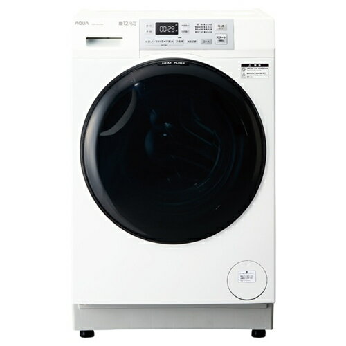 【標準設置料金込】【長期保証付】アクア(AQUA) AQW-SD12A-R-W ホワイト まっ直ぐドラム ドラム式洗濯..