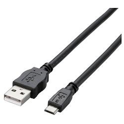 ���쥳��(ELECOM) TB-AMB2A08BK �֥�å� A-MicroB�����֥� 2A�б�MicroUSB