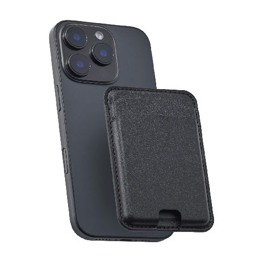 Rakuten - エレコム(ELECOM) AMS-MAGCDBK ブラック MagSafe カードケース iPhone用 2枚収納 レザー風 薄型 マグネット脱着 オープンポケット スマホ カード入れ