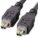 サンワサプライ KE-13DV-2BK IEEE1394ケーブル 4pin-4pin 2m