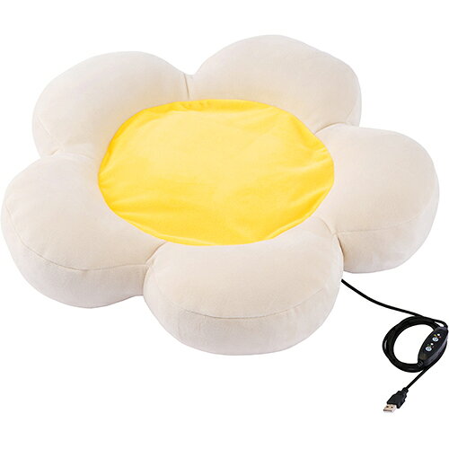 エレコム(ELECOM) PET-HC02BE ベージュ ペットヒーター クッション 犬 猫 ベッド・室内・持ち運びOK 花..