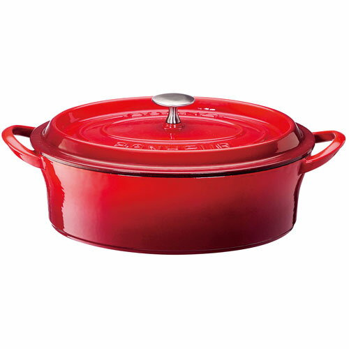 イシガキ産業 ボンボネール ココットオーバル IH対応 両手鍋 17cm 3634 レッド 3634