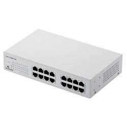 エレコム(ELECOM) EHC-F16MN-HW(ホワイト) 10/100Mbps対応スイッチングHub 16ポート 電源内蔵モデル