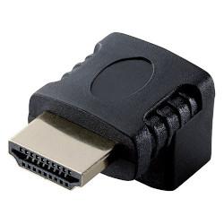 エレコム AD-HDAAB02BK(ブラック) HDMI L字型アダプタ タイプA-タイプA 下向き