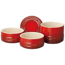 ル・クルーゼ(LE CREUSET) スタッキング ラムカン セット 910367-00(チェリーレッド)