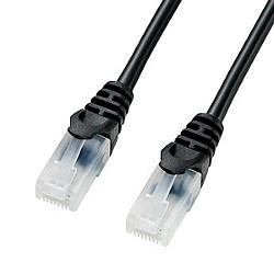 Rakuten - サンワサプライ LA-Y5TS-20BK ブラック ツメ折れ防止 CAT5e LANケーブル 20m