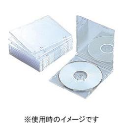 エレコム(ELECOM) CCD-JSCS10CR(クリア) Blu-ray/DVD/CDケース スリム PS 1枚収納