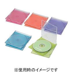 エレコム(ELECOM) CCD-JSCS10ASO(5色アソート) Blu-ray/DVD/CDケース スリム PS 1枚収納