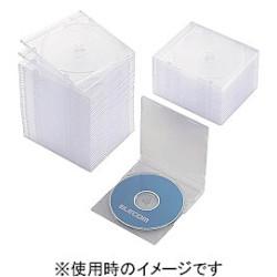 エレコム ELECOM CCD-JSCS50CR クリア Blu-ray DVD CDケース スリム PS 1枚収納