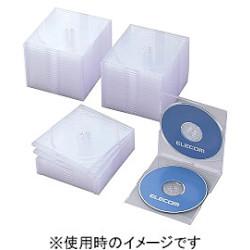 エレコム(ELECOM) CCD-JSCSW50CR(クリア) Blu-ray/DVD/CDケース スリム PS 2枚収納