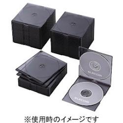 ↑↑↑正確な在庫状況は上記バナー「在庫状況を確認する」をクリックして頂き、必ずご確認ください。&nbsp;&nbsp;■厚さ約5mmのスリムタイプのBlu-ray/DVD/CDケースです。■スリムタイプなので、同じスペースでも標準タイプに比べて多くの枚数を収納可能です。■ケース1枚につきディスク2枚を収納可能です。■ケースを並べて収納しても取り出しやすいくぼみつきです。CCDJSCSW50CBK収容メディア：Blu-ray Disc/DVD/CD収容枚数(ケース1枚あたり)：2枚ジャケット収納：○外形寸法：幅142×奥行5.2×高さ125mm重量：40g(1枚)入り数：50材質：ポリスチレン本体カラー：クリアブラック【KK9N0D18P】厚さ約5mmのスリムタイプ