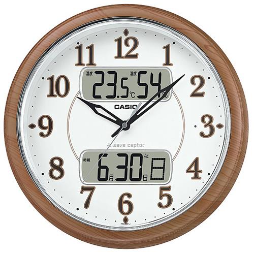 CASIO カシオ ITM-900FLJ-5JF 濃茶木調 電波掛け時計 ITM900FLJ5JF