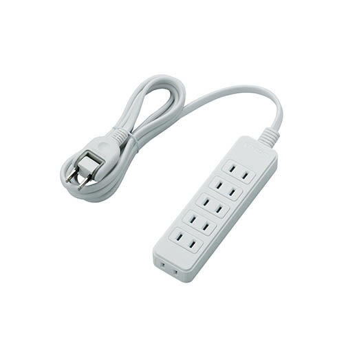 エレコム(ELECOM) T-S02-2620WH ホワイト 電源タップ 延長コード 2ピン 6個口 2m