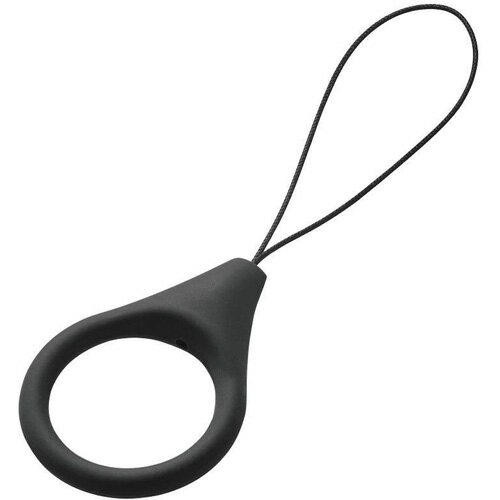 エレコム(ELECOM) P-STF01LBK ブラック スマートフォン用フィンガーストラップ シリコン L