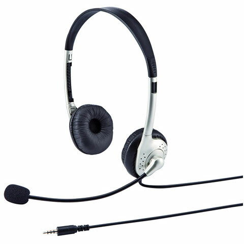 サンワサプライ MM-HS525TABN(シルバー) タブレット用ヘッドセット