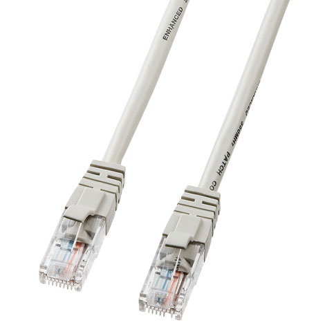 サンワサプライ LKB5Y-07N(ライトグレー) エンハンスドカテゴリ5LANケーブル 7m サンワサプライ LKB5Y-07N(ライトグレー) エンハンスドカテゴリ5LANケーブル 7m