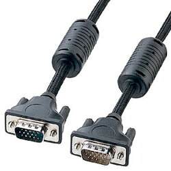 サンワサプライ KC-NMV20K ナイロンメッシュディスプレイケーブル アナログRGB 2m