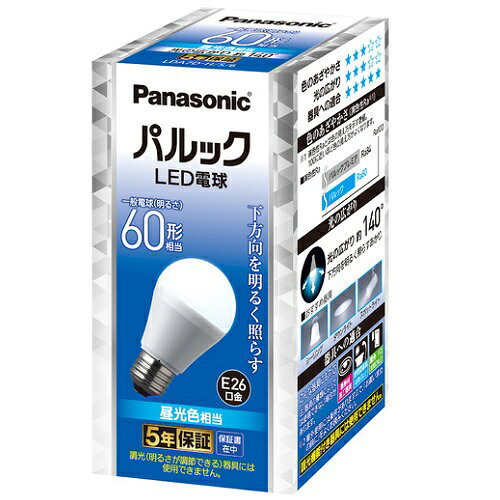 楽天市場】100v 60w 電球 led panaの通販