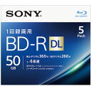 ソニー(SONY) 5BNR2VJPS4 録画 録音用 BD-R DL 50GB 一回(追記)録画 プリンタブル 4倍速 5枚